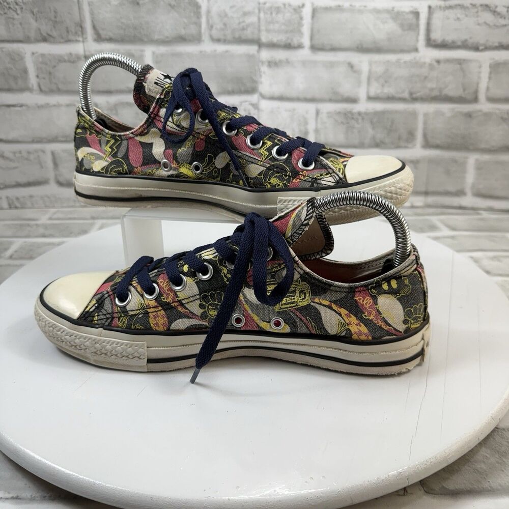 Converse All Star Chuck Taylor Graffiti Music Theme Low Top Canvas Women's 9 - Picture 12 of 13